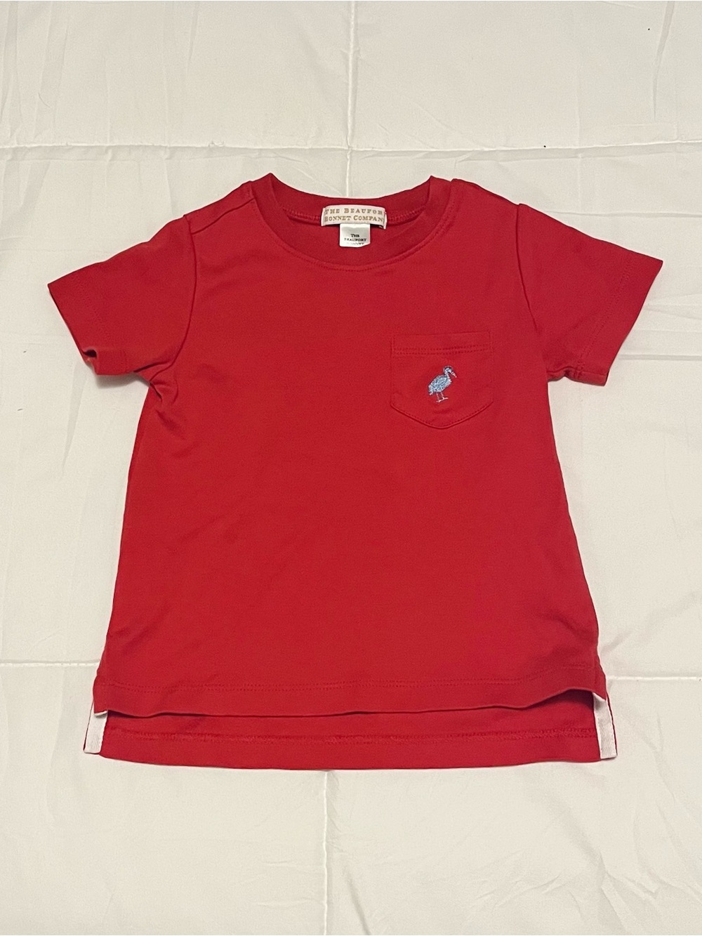 The Beaufort Bonnet Company Red Carter Crewneck Short-Sleeve Pocket Tee